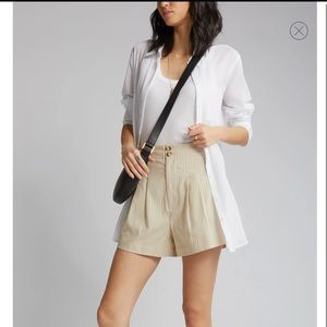 NWOT Treasure & Bond Pleated High Waisted Cotton Shorts
